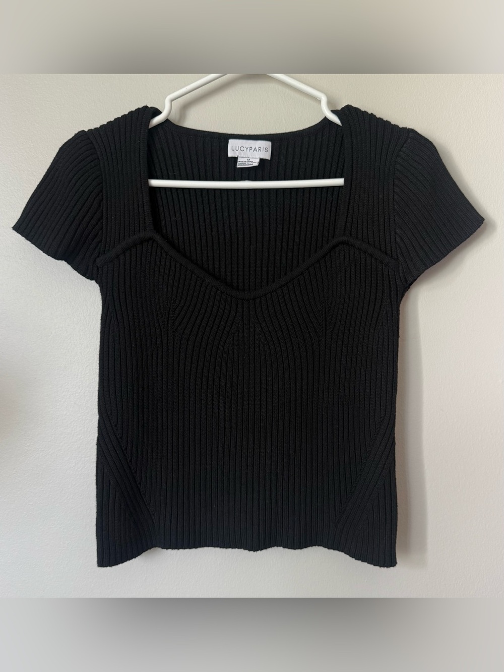 ‘Lucy Paris’ Ribbed, Knit Top
